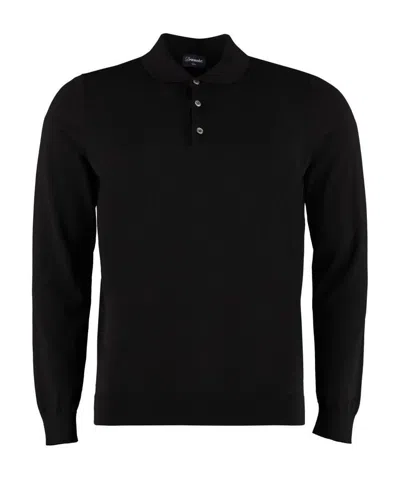 DRUMOHR FINE-KNIT POLO SHIRT