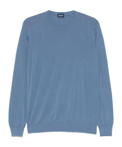 Drumohr Fine-knit Sweater In Blue