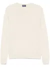Drumohr Long Sleeves Round Neck Sweater In Neutrals