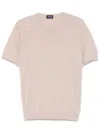 Drumohr Fine-knitted T-shirt In Beige