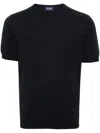 Drumohr Short Sleeves Turtle Neck T-shirt Clothing In Blue