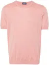 Drumohr Short-sleeves Fine-knit Jumper In Pink