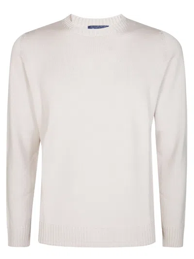 Drumohr Finely Knit Tubular Sweater In Neutral
