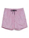 Drumohr Monogram-pattern Swim Shorts In Blue