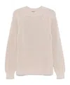 Drumohr Fine-knit Cashmere Sweatshirt In Nude