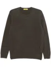 Drumohr Charcoal Grey Long Sleeve Crew Neck Sweater In Grey