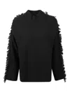 Drumohr Fringed Sweater In Black