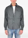Drumohr Front-pocket Overshirt In Gray