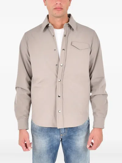 Drumohr Front-pocket Overshirt In Neutral