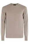 Drumohr G Collo Cashmere Coccola Soft Doppio Filo Tubolare In Gray