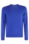 Drumohr G Collo Lana Merinos Doppio Filo In Blue