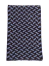 Drumohr Geometric-pattern Cashmere Scarf In Blue