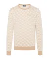 Drumohr Geometric-pattern Contrast-detail Jumper In Nude