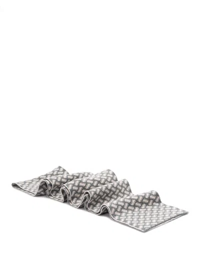 Drumohr Geometric-pattern Knitted Cashmere Scarf In Multi