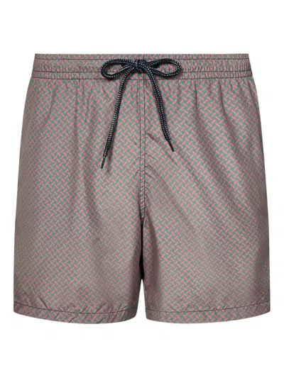 Drumohr Geometric-pattern Swim Shorts In Gray