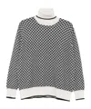Drumohr Geometric-pattern Turtleneck Sweater In Gray