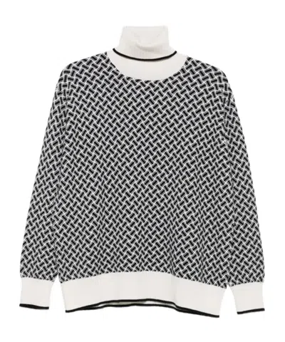 DRUMOHR GEOMETRIC-PATTERN TURTLENECK SWEATER
