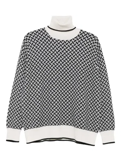 DRUMOHR GEOMETRIC-PATTERN TURTLENECK SWEATER