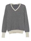 Drumohr Geometric-pattern V-neck Sweater In Multi