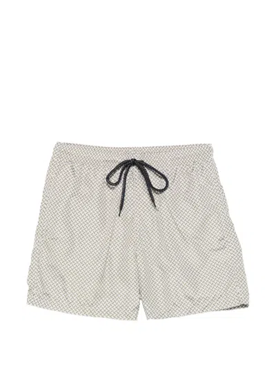 Drumohr Geometric Swim Shorts In Neutral