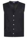 Drumohr Vest With Logo In Blue
