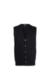 Drumohr Vest With Logo In Blue