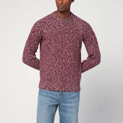 DRUMOHR DRUMOHR GRAPE-COLOURED PATTERN WOOL SWEATER