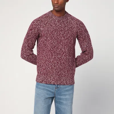DRUMOHR GRAPE-COLOURED PATTERN WOOL SWEATER