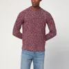 Drumohr Grape-coloured Pattern Wool Sweater