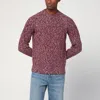 Drumohr Grape-coloured Pattern Wool Sweater