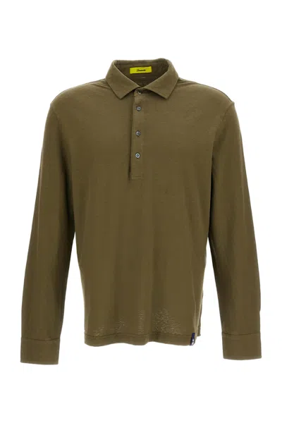Drumohr Green Cotton-linen Lightweight Casual Shirt