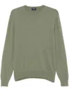 Drumohr Long Sleeve Crew-neck Sweater In Green