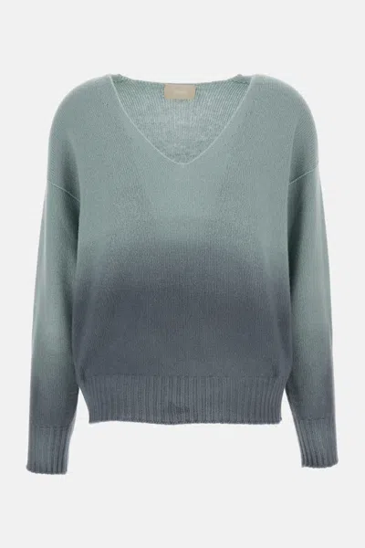 DRUMOHR WOMEN GREEN OMBRE SWEATER, M LUXURY SWEATERS & KNITWEAR FOR WOMEN DARVEYS