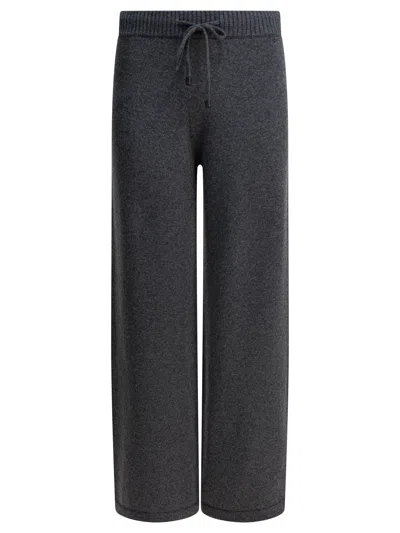 Drumohr Grey Cashmere Trousers In Black