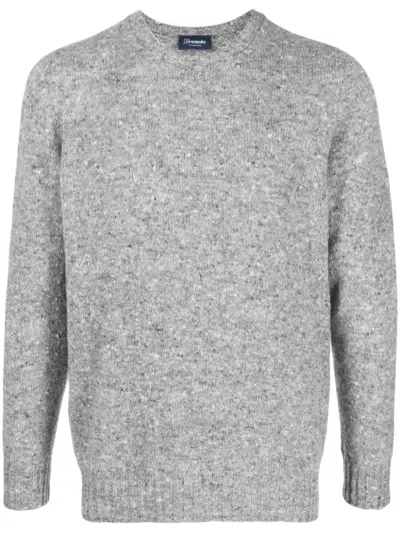 DRUMOHR GREY SWEATER WITH LOGO