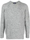 Drumohr Medium Grey Long Sleeve Crew Neck Sweater In Gray