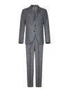 Drumohr Grey Virgin Wool Pinstripe Suit In Gray
