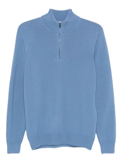 DRUMOHR HALF-ZIP MERINO WOOL SWEATER
