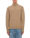 Drumohr Zip-front Knitted Jumper In Brown
