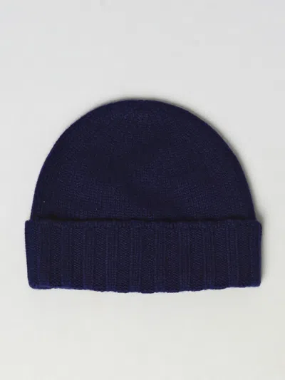 Drumohr Hat In Tricot Cashmere In Blue