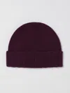 Drumohr Hat In Tricot Cashmere In Purple