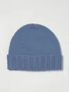 Drumohr Cashmere Ribbed Hat In Gray