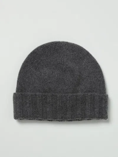 Drumohr Grey Cashmere Beret In Gray