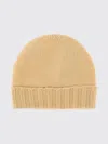 Drumohr Cashmere Ribbed Beanie In Nude