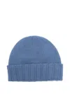 Drumohr Ribbed Beanie Hat In Blue