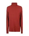 Drumohr High Neck Knitted Sweater In Red