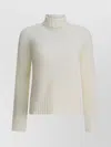 Drumohr High Neck Long Sleeve Knitwear Top In White