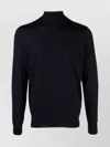 Drumohr High Neck Merino Wool Sweater In Black