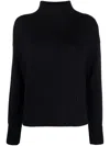 Drumohr Classic Roll Neck Sweater With Ribbed Detailing In Blue