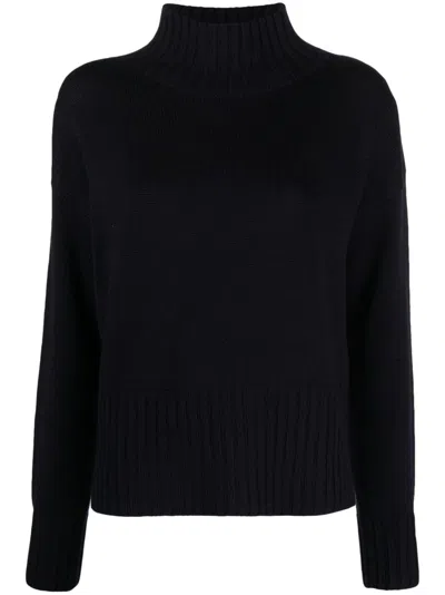 Drumohr High Neck Sweater In Blue
